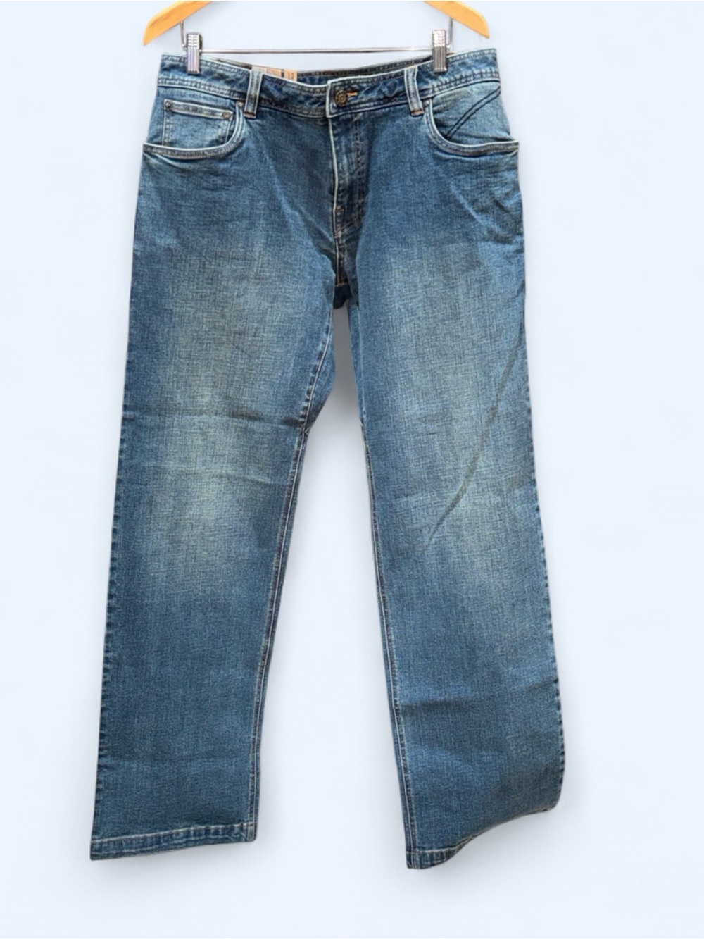 Prana Men's Blue Denim Jeans - Classic Straight Fit